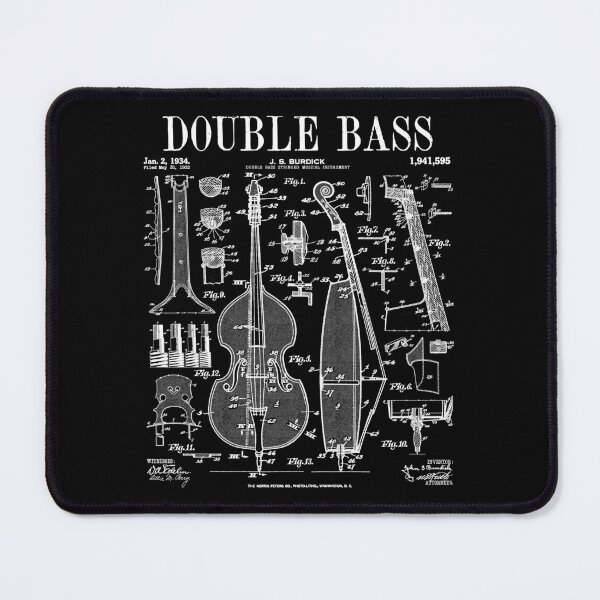 Item preview, Double Bass Player Bassist Musical Instrument Vintage Patent designed and sold by GrandeDuc.