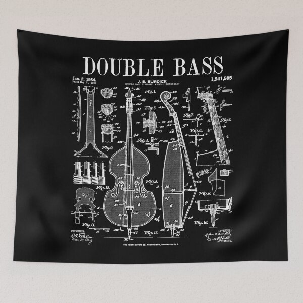 Item preview, Double Bass Player Bassist Musical Instrument Vintage Patent designed and sold by GrandeDuc.