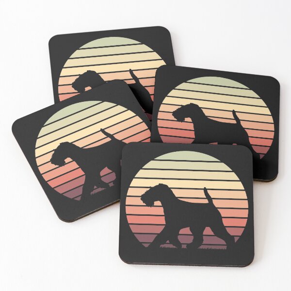 Item preview, Schnauzer Lovers - Retro Sunset Silhouette designed and sold by Krysanthe.
