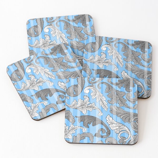 Item preview, Classic Leaves Gray in Light Blue Ocean, art by Miguel Matos Official designed and sold by MiguelMatosArt.