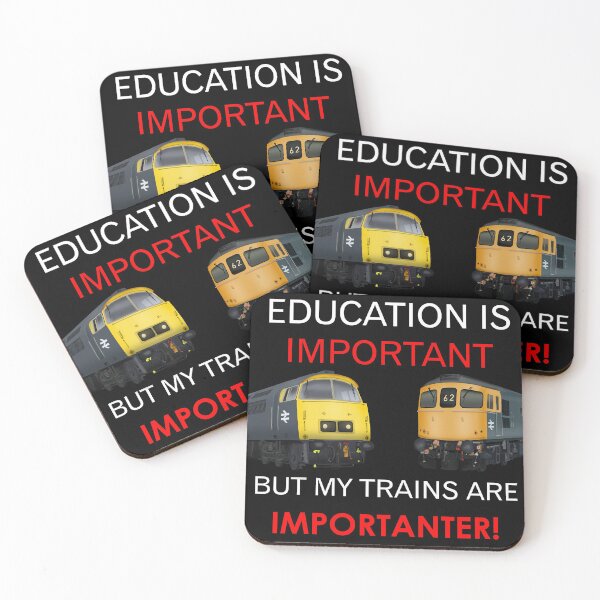 Item preview, Education is Important, But my trains are Importanter! designed and sold by jameswattsart.
