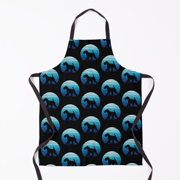 Item preview, Schnauzer Lovers - Gradient Blue Retro Sunset Silhouette designed and sold by Krysanthe.