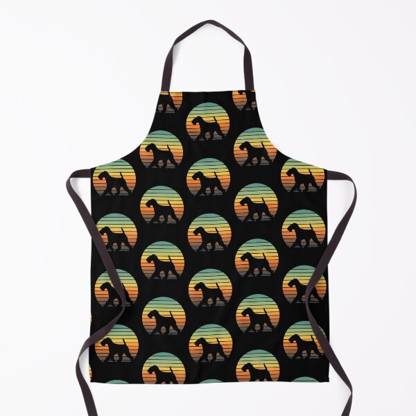 Item preview, Schnauzer Lovers - Muted Retro Sunset Dog Silhouette designed and sold by Krysanthe.