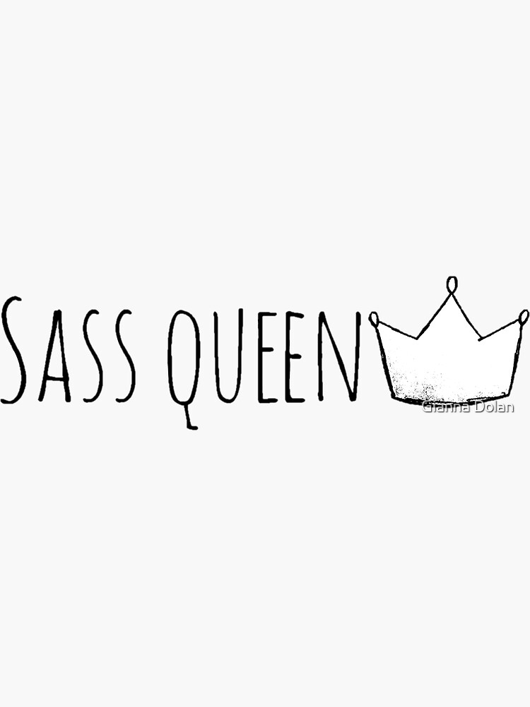 Thumbnail 3 of 3, Sticker, Sass Queen designed and sold by artmogi.