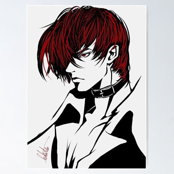 Orochi Iori Yagami KOF OL, red-haired male anime character