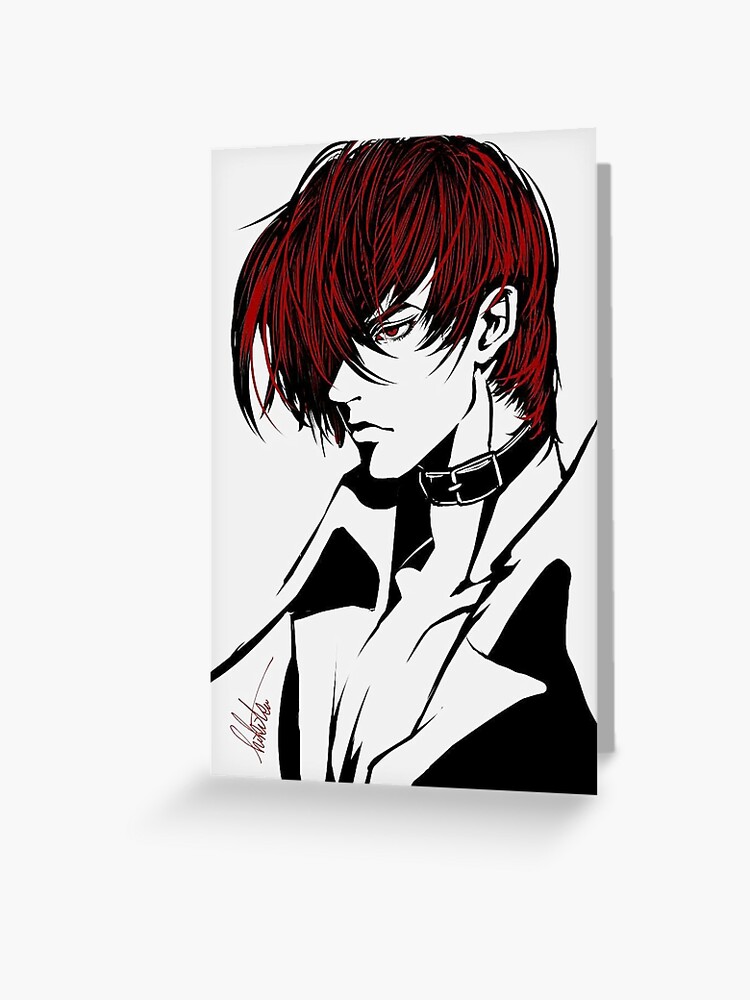 Iori Yagami KOF Bootleg Anime Greeting Card for Sale by