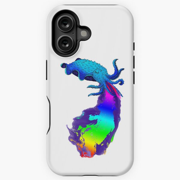 Cuttlefish with rainbow ink iPhone Tough Case