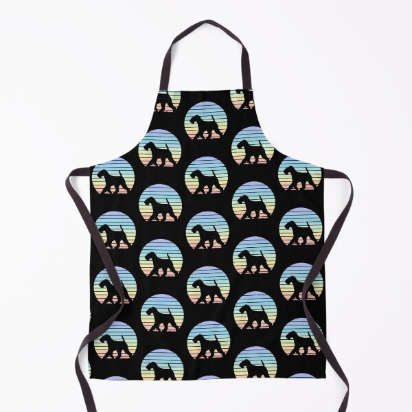 Item preview, Schnauzer Lovers - Pastel Retro Sunset Dog Silhouette designed and sold by Krysanthe.