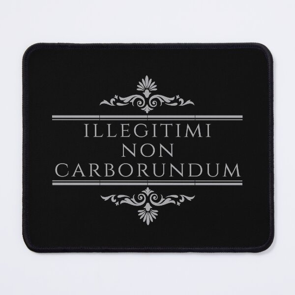 Item preview, Illegitimi Non Carborundum - Do Not Let The Bastards Grind You Down - Stacked Silver - Latin Phrases designed and sold by ElementJourney.