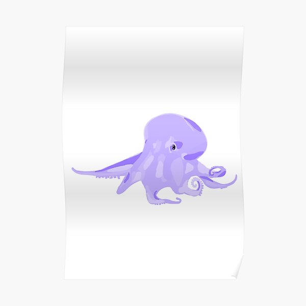 Cute Purple Octopus Poster For Sale By Making Waves Redbubble 5824