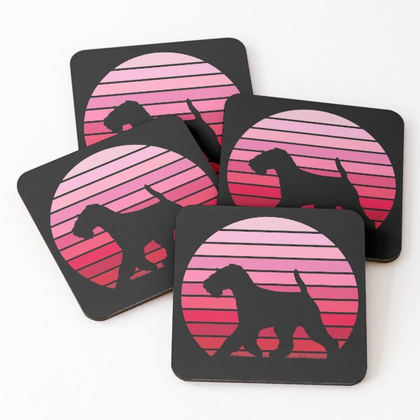 Item preview, Schnauzer Lovers - Gradient Red Retro Sunset Dog Silhouette designed and sold by Krysanthe.