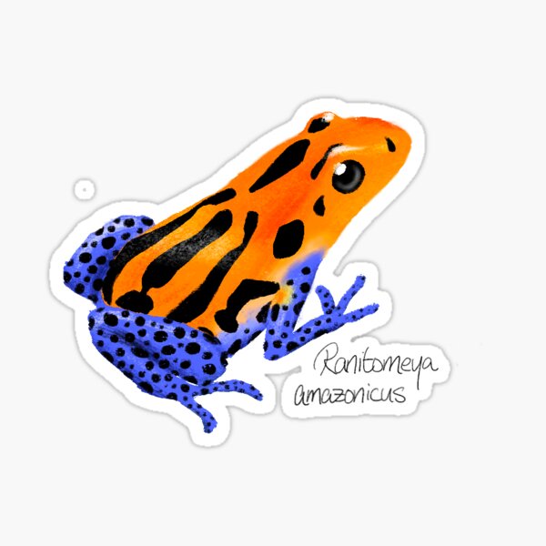 Item preview, Blue and Orange Poison Dart Frog Ranitomeya Amazonicus  designed and sold by Isabel Jiah-Yih Liao.