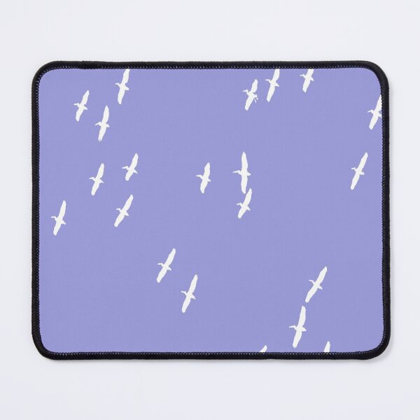Item preview, Squadron Of Pelicans In Flight White Silhouette designed and sold by taiche.