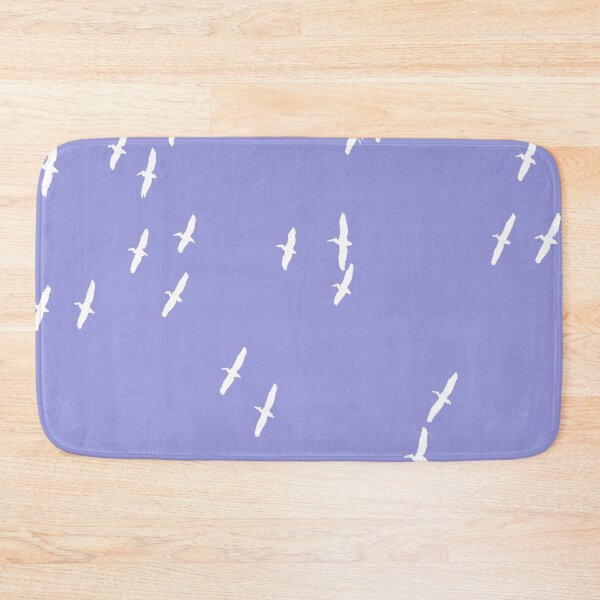 Item preview, Squadron Of Pelicans In Flight White Silhouette designed and sold by taiche.
