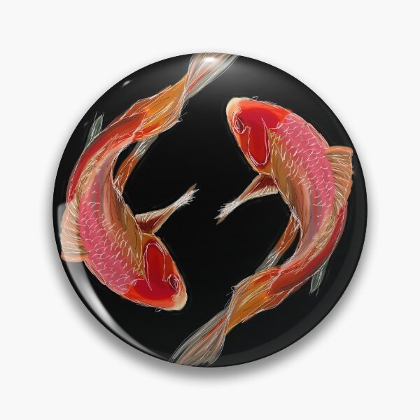 Item preview, Japanese Koi Fish Red Ying Yang designed and sold by bunchofroses.
