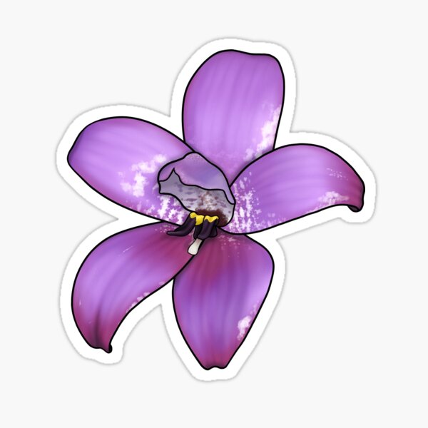 Item preview, Purple Enamel Orchid  designed and sold by JoWillmot.