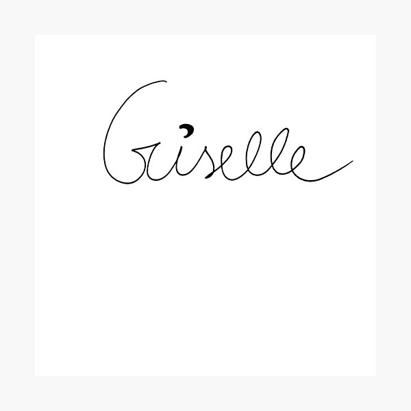 Aespa Giselle Signature Autograph Handwriting