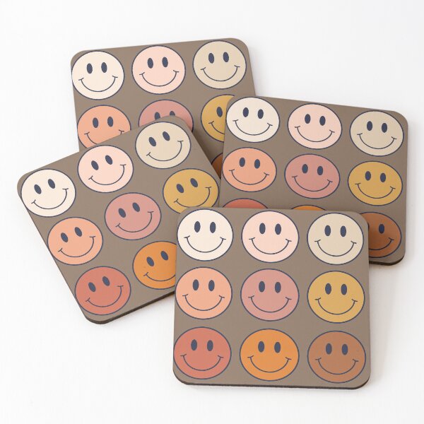Item preview, Neutral Boho Brown Smiley Face Pattern  designed and sold by Purplerain457.