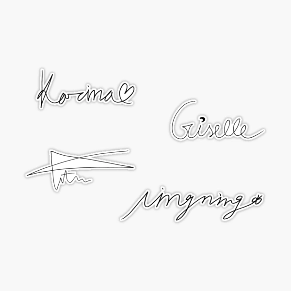 Aespa Signature Autograph Handwriting Set