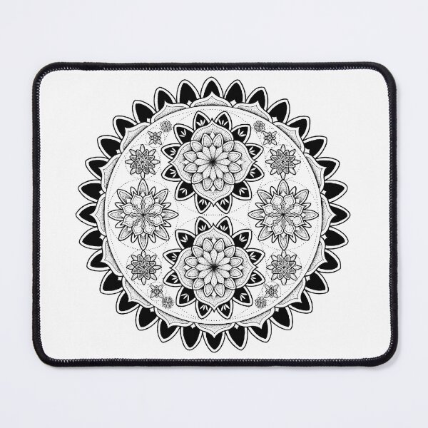 Item preview, Fractal circle manadalas in pen and ink dotwork. designed and sold by René Voortwist Pen and Ink art.