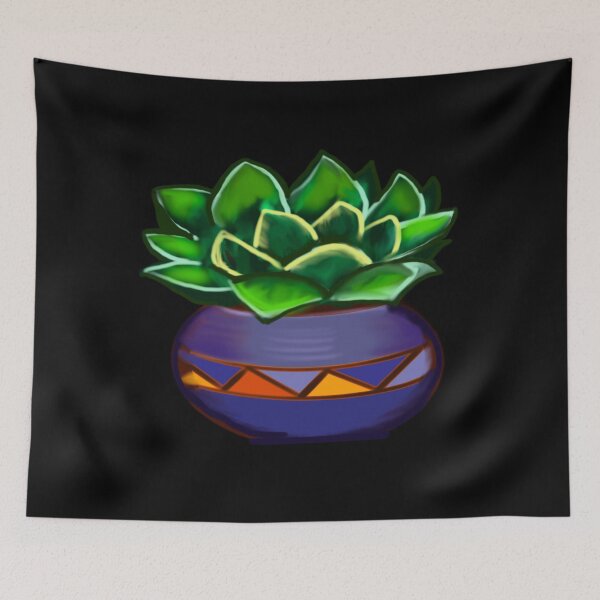 Item preview, succulents cacti cactus in ornamental antique pottery clay vase . Succulents designed and sold by Artonmytee.