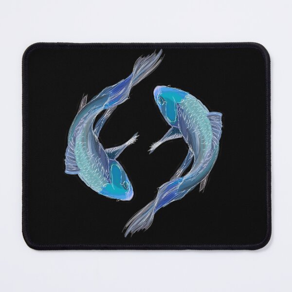 Item preview, Japanese Koi Fish Blue Ying Yang designed and sold by bunchofroses.