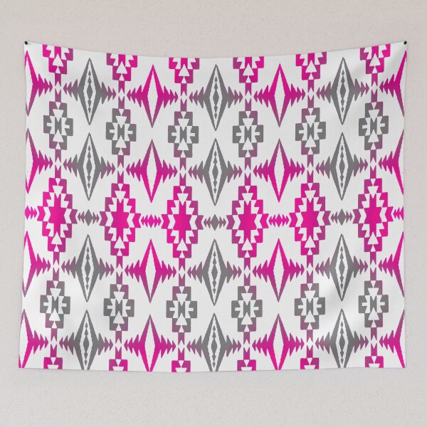 Item preview, Hot Pink / Grey / White Gradient Native Print designed and sold by JMWCD.