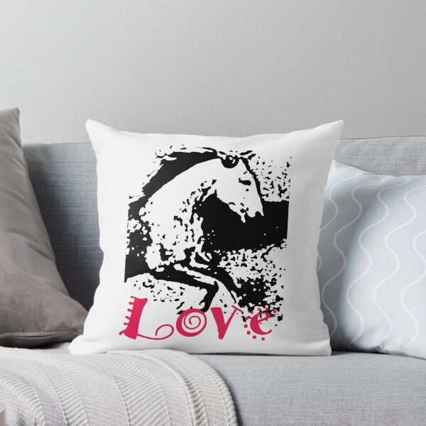 Item preview, Lindo diseño moteado de caballo al galope con la palabra amor en rosa designed and sold by DappleDesign.