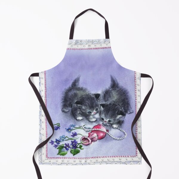 Item preview, Vintage Kittens and Antique Pearls designed and sold by SaraValor.