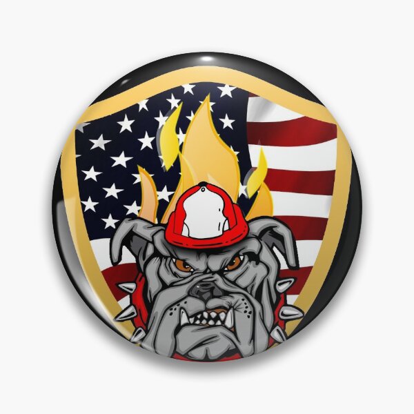 Item preview, Firefighter USA American Bulldog Patriot Firefighter Badge designed and sold by jmc-aas.