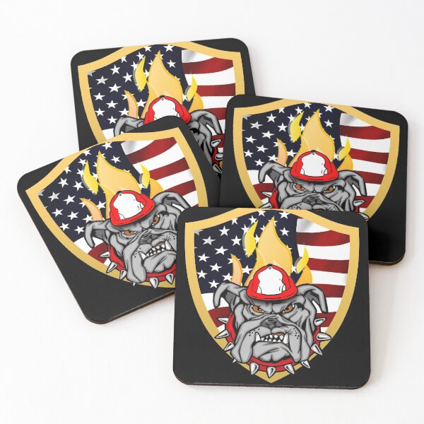 Item preview, Firefighter USA American Bulldog Patriot Firefighter Badge designed and sold by jmc-aas.