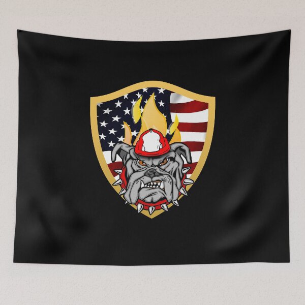 Item preview, Firefighter USA American Bulldog Patriot Firefighter Badge designed and sold by jmc-aas.