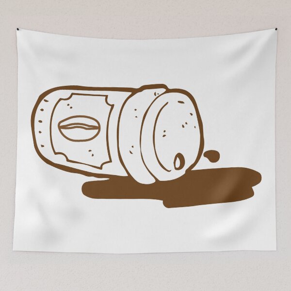 Item preview, Funny Spilled Coffee Cup - Funny Coffee - Coffee Cup designed and sold by TQ-Design.