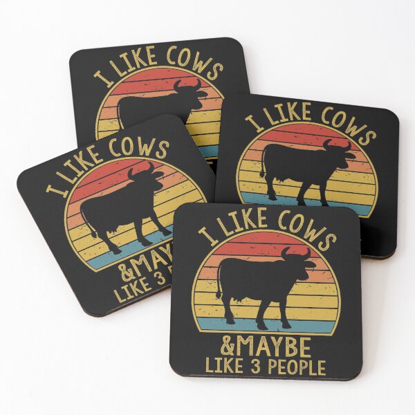 Item preview, I Like Cows and Maybe Like 3 People – Funny Retro Cow Farm Farmer  designed and sold by LEGACY10.