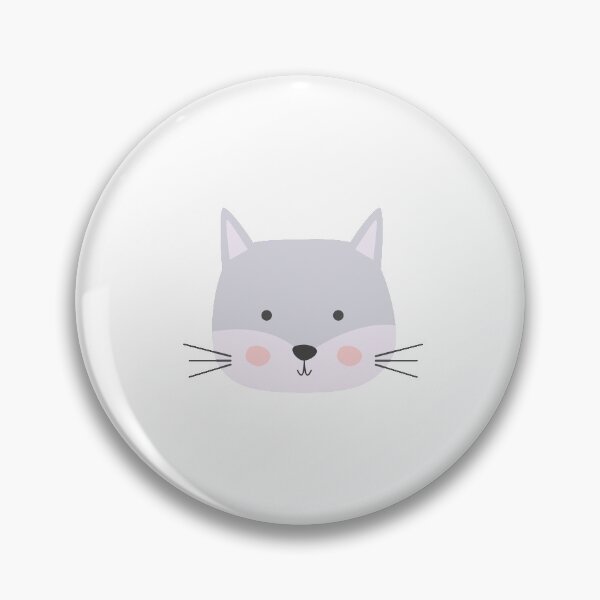 Item preview, Cute Cat Face Cartoon Grey designed and sold by patsyrosedesign.