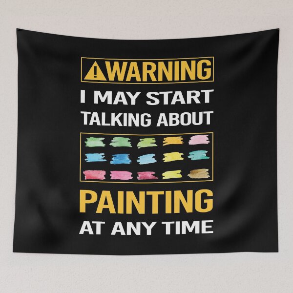 Item preview, Funny Warning Painting designed and sold by FulviaContreras.