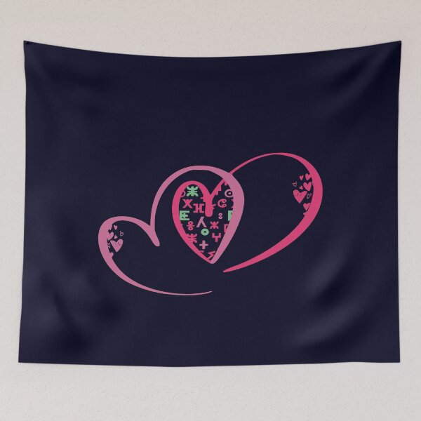 Item preview, hearts with tifinagh alphabet 2 - Amazigh and Berber designed and sold by raninou.