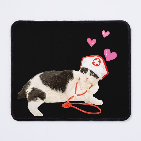 Item preview, nurse cat needle, best doctor cat, cat with stethoscope designed and sold by prodesignerpro.