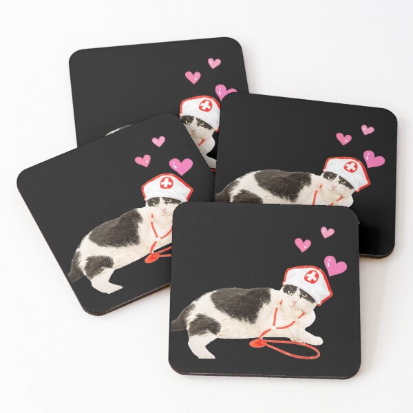 Item preview, nurse cat needle, best doctor cat, cat with stethoscope designed and sold by prodesignerpro.