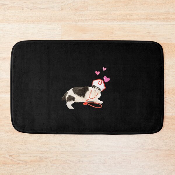 Item preview, nurse cat needle, best doctor cat, cat with stethoscope designed and sold by prodesignerpro.