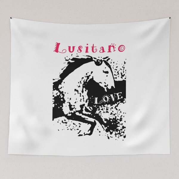 Item preview, Cute Dappled Design Logo with the Word Love Baroque Horse Lusitano Galloping Free and Wild designed and sold by DappleDesign.