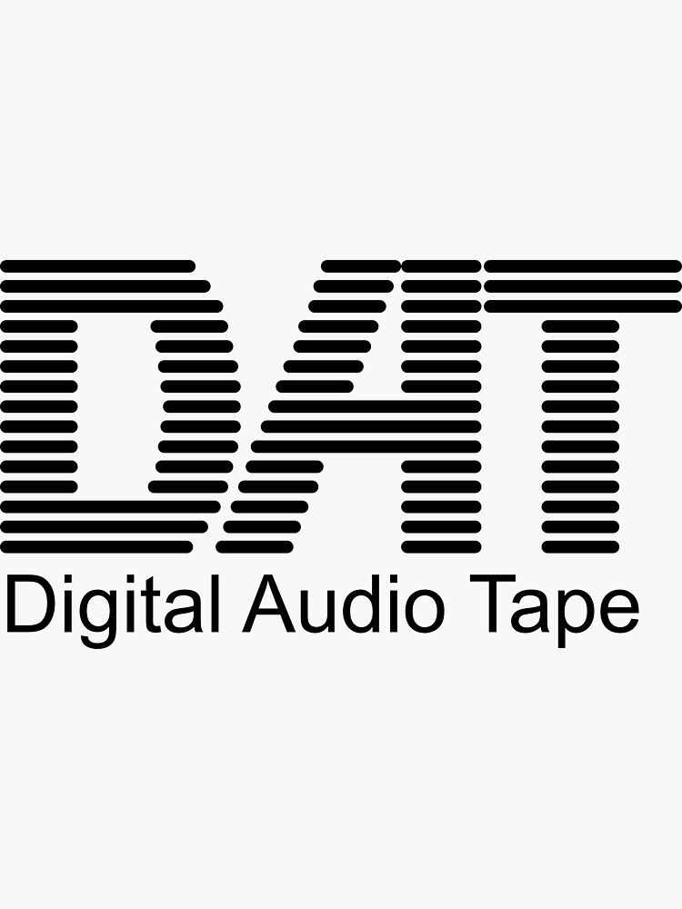 "Digital Audio Tape (DAT) logo" Sticker by peteroldfield Redbubble