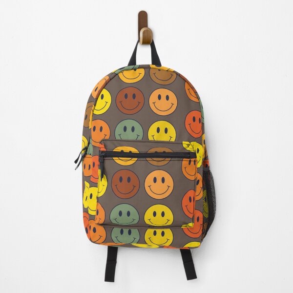 Item preview, 70s Retro Brown Happy Face Pattern designed and sold by Purplerain457.