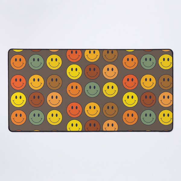 Item preview, 70s Retro Brown Happy Face Pattern designed and sold by Purplerain457.