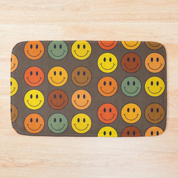 Item preview, 70s Retro Brown Happy Face Pattern designed and sold by Purplerain457.