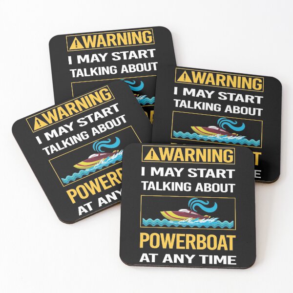 Item preview, Funny Warning Powerboat Powerboats designed and sold by FulviaContreras.