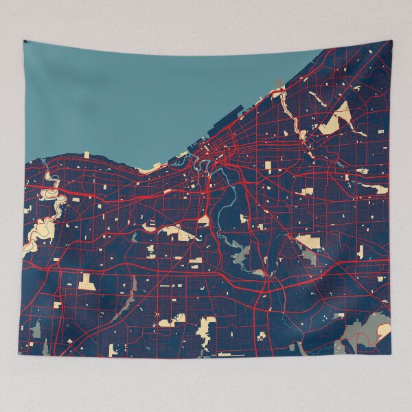 Item preview, Cleveland City Map of Ohio, USA - Hope designed and sold by deMAP.