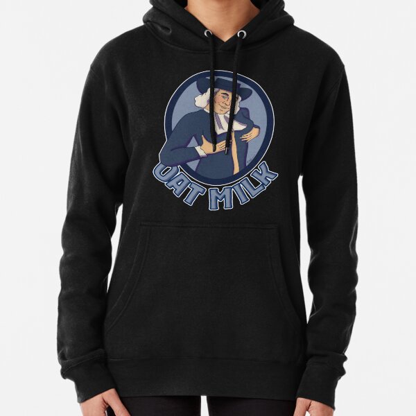 Sexy Curvy Vegan Oat Dairy Alternative Pilgrim Man Pullover Hoodie