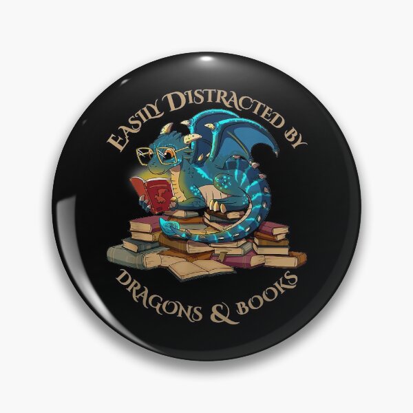 Item preview, Easily Distracted By Dragons And Books Dragon Art designed and sold by RobertJason.