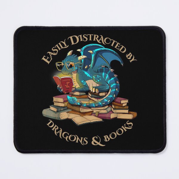 Item preview, Easily Distracted By Dragons And Books Dragon Art designed and sold by RobertJason.